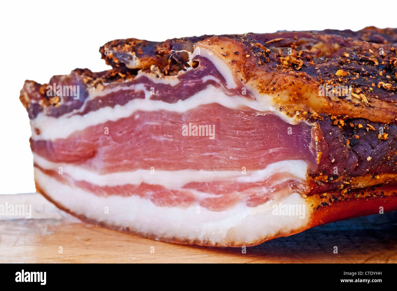 smoked pork belly Stock Photo