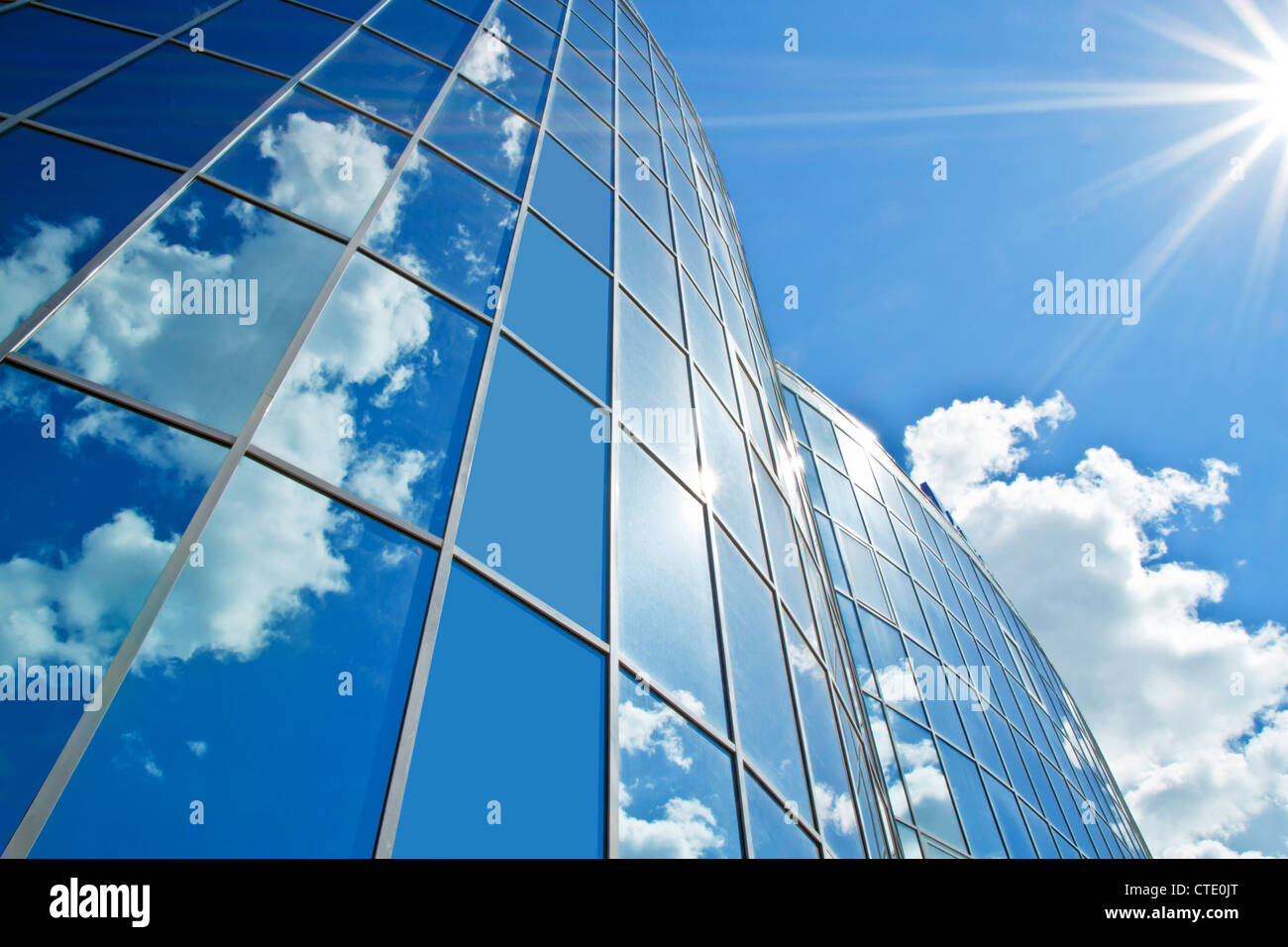 Photo of a building of shopping center in the summer afternoon Stock Photo