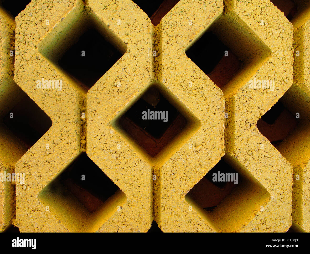 Shaped Concrete Bricks used for Walls, Crete , Greece Stock Photo - Alamy