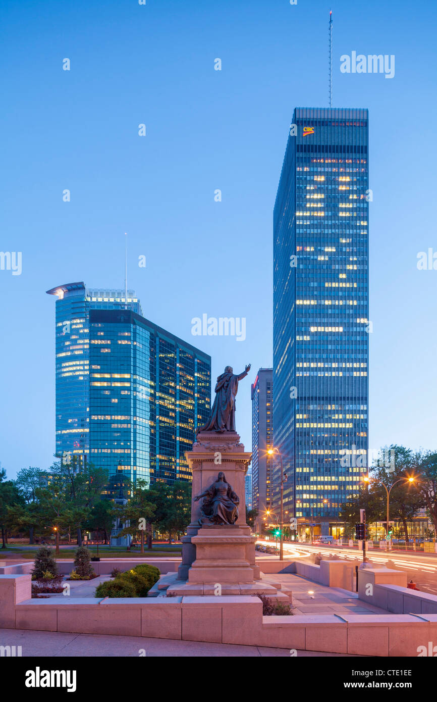 CIBC Tower, Dorchester Square, Montreal Stock Photo