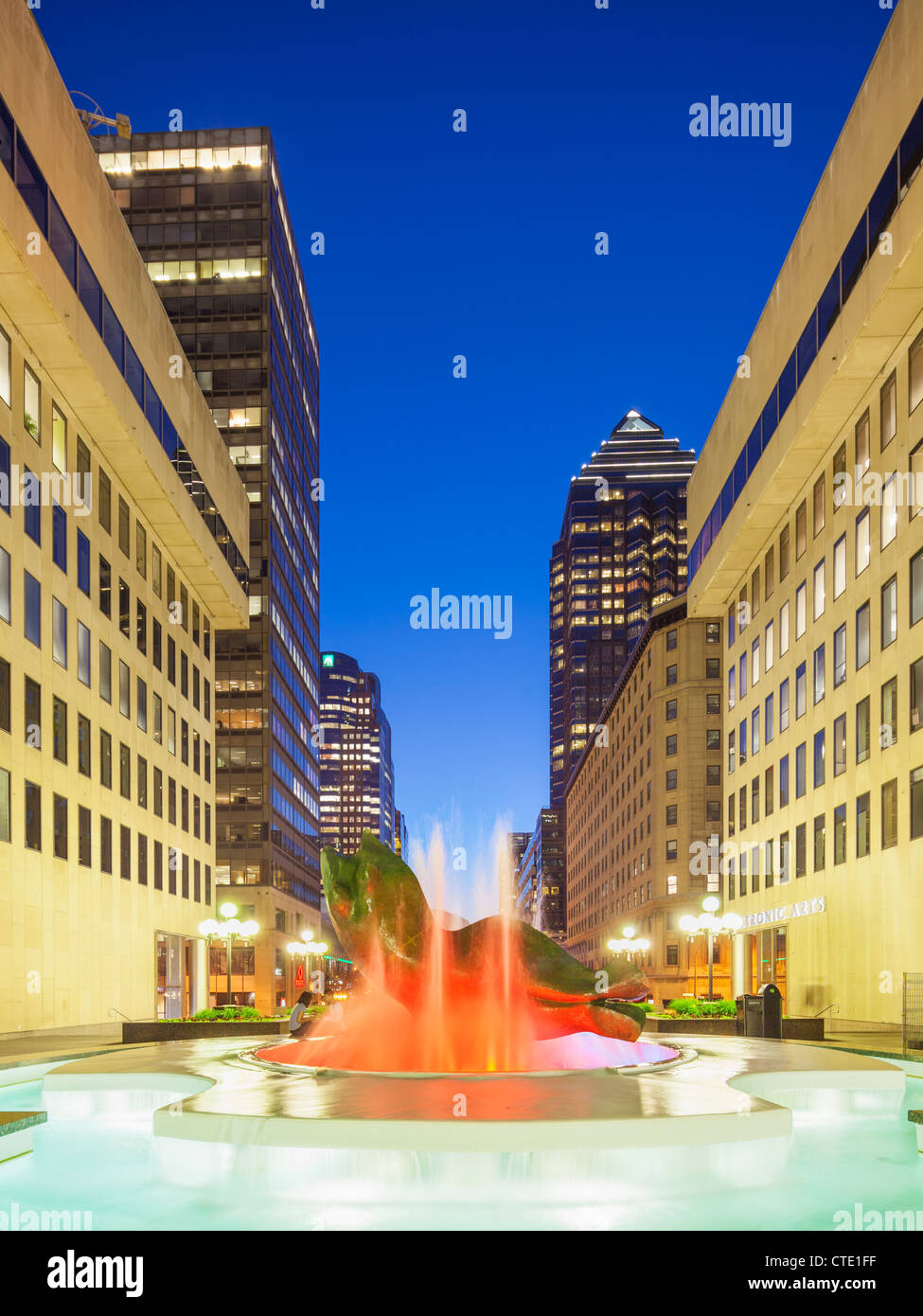 Place Ville Marie Fountain, Female, Montreal Stock Photo Alamy