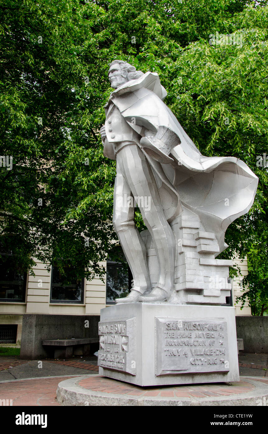 New York, Troy. "Uncle Sam" statue of Samuel Wilson. Troy is the