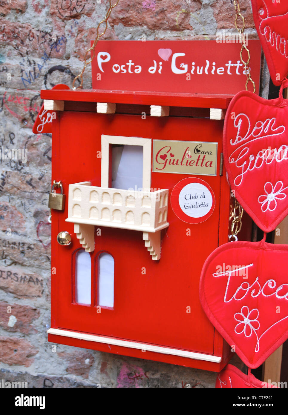 Post box for the club of Juliet Stock Photo - Alamy