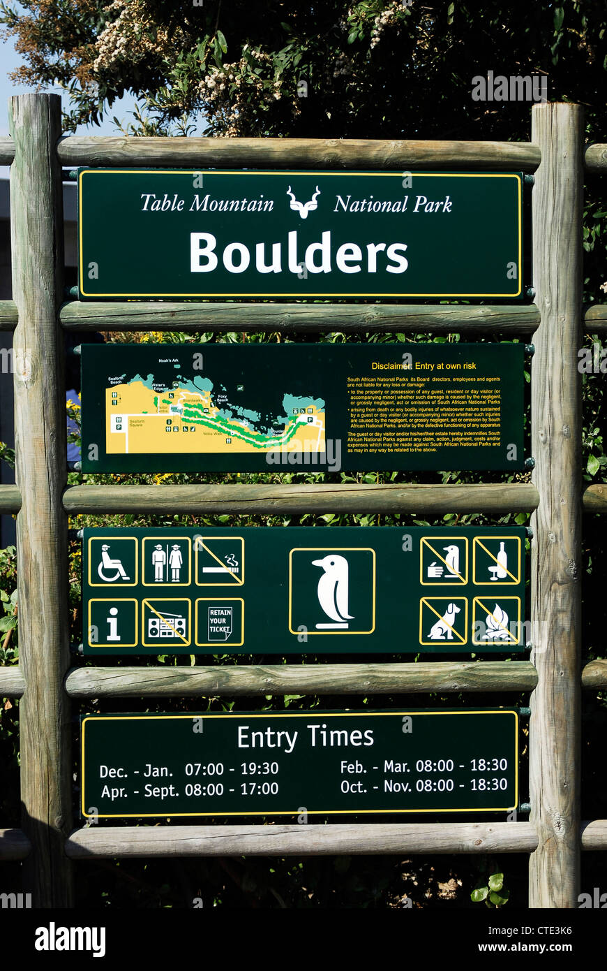 Boulders visitors centre for the African Penguin Boulders Beach, near Simon's Town Table Mountain National Park, South Africa Stock Photo