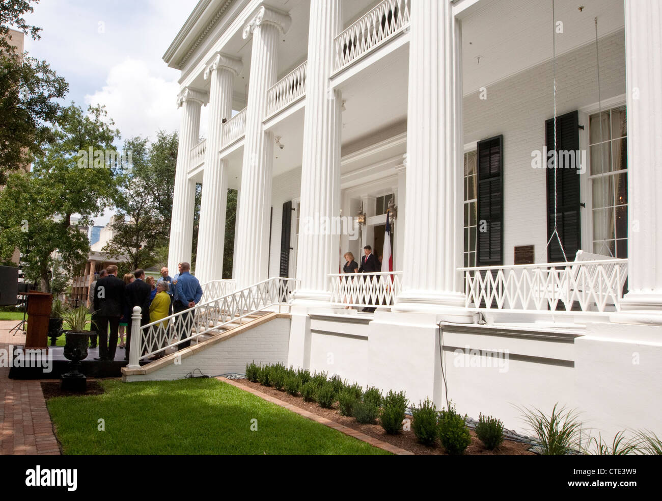 July 18th, 2012: Announcement that the 156-year-old Texas Governor's Mansion has been fully restored. Stock Photo