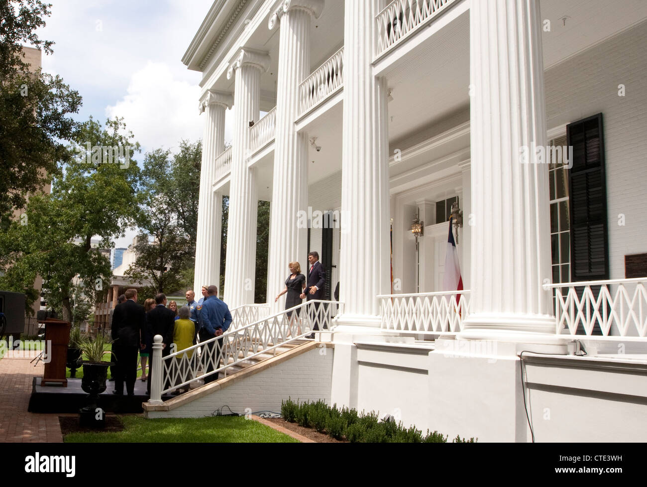 July 18th, 2012: Announcement that the 156-year-old Texas Governor's Mansion has been fully restored. Stock Photo