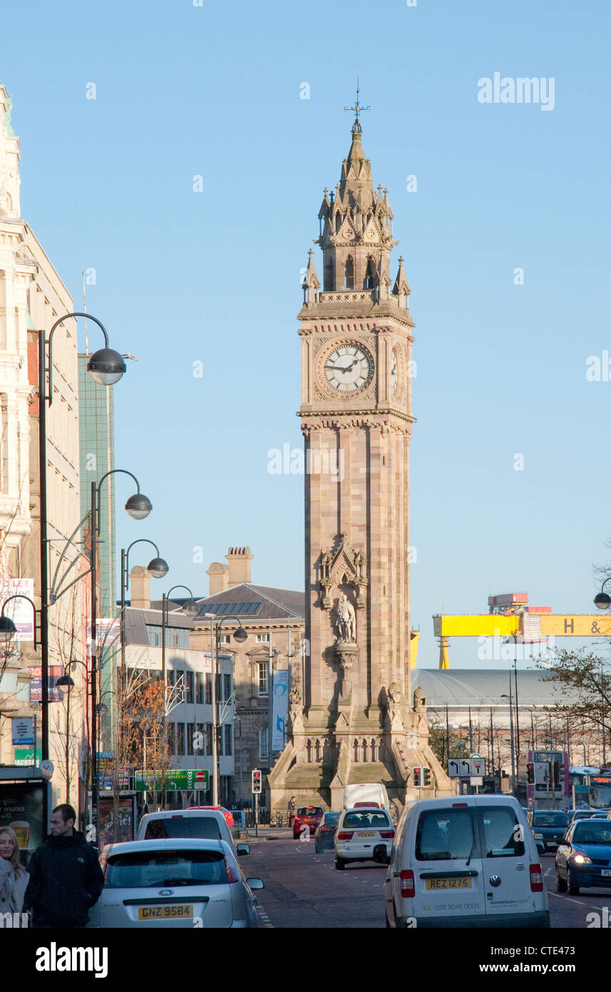 The Albert Clock in Belfast, Northern Ireland Stock Photo