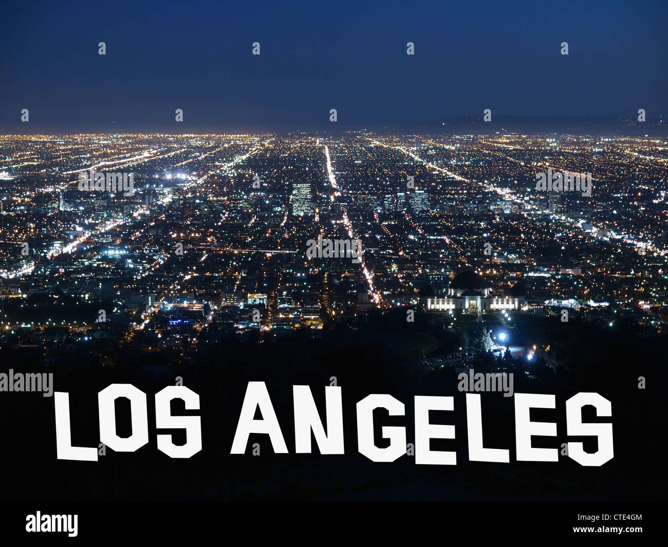 Los angeles lettering hi-res stock photography and images - Alamy