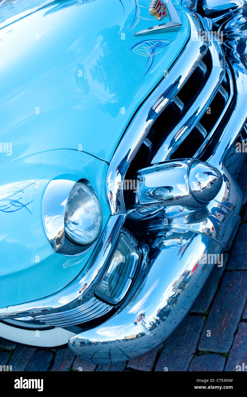 Light Blue Vintage Car Stock Photo - Alamy