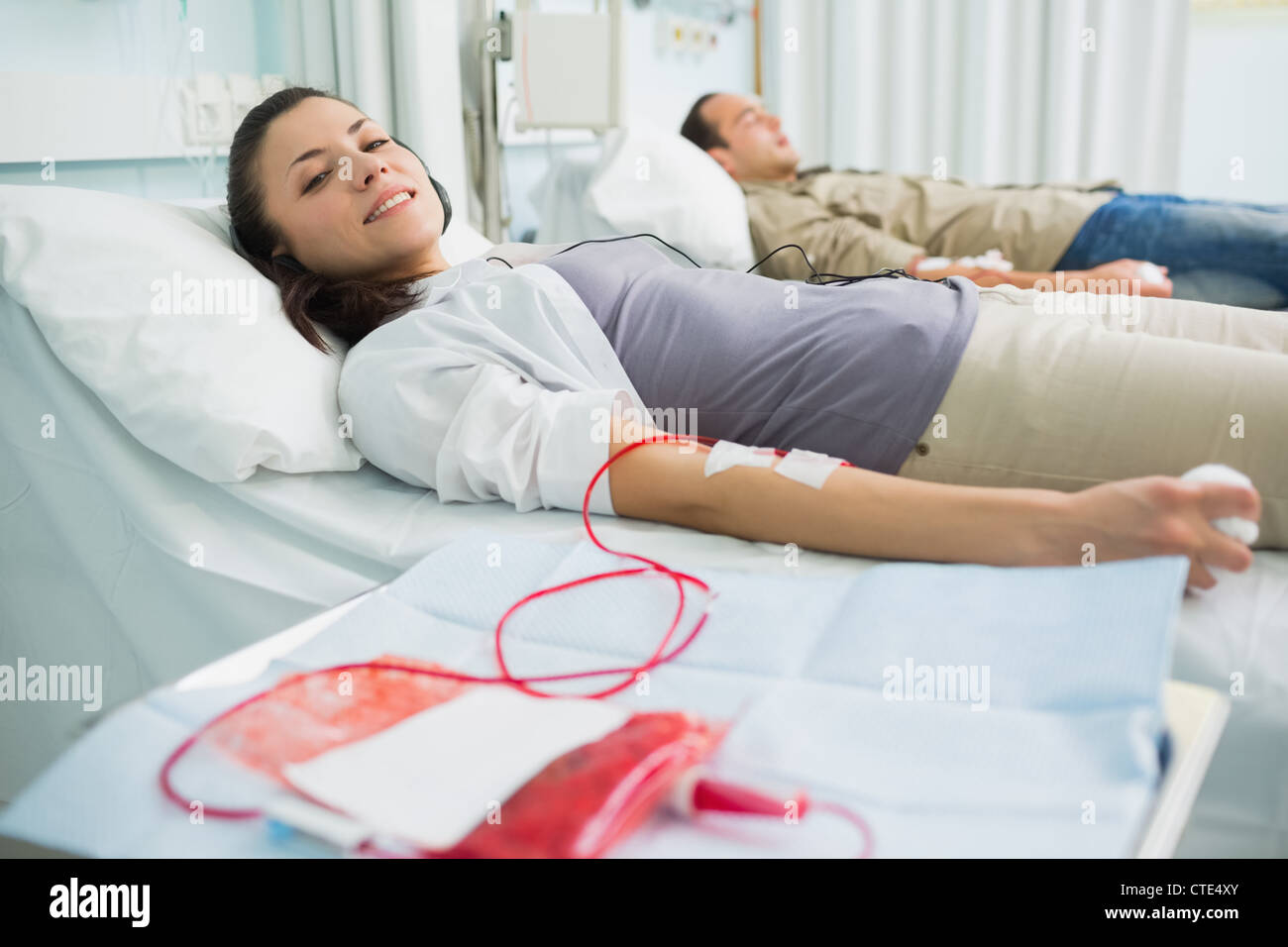 Patients receiving a transfusion Stock Photo - Alamy