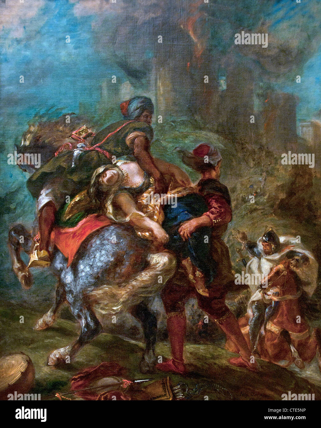 The Abduction of Rebecca 1846 by Eugène Delacroix French 1798–1863 Paris France Stock Photo