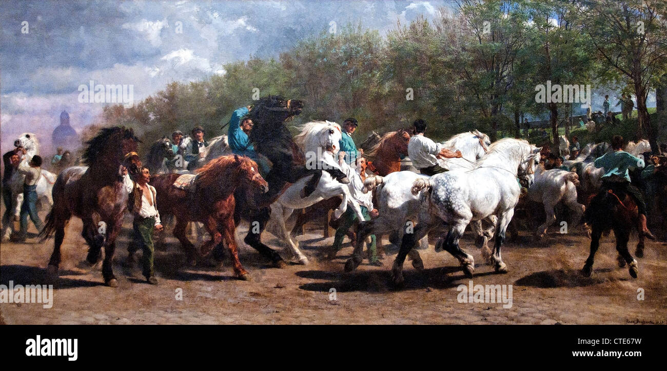The Horse Fair 1852 by  Rosa Bonheur French Bordeaux 1822–1899 France Stock Photo