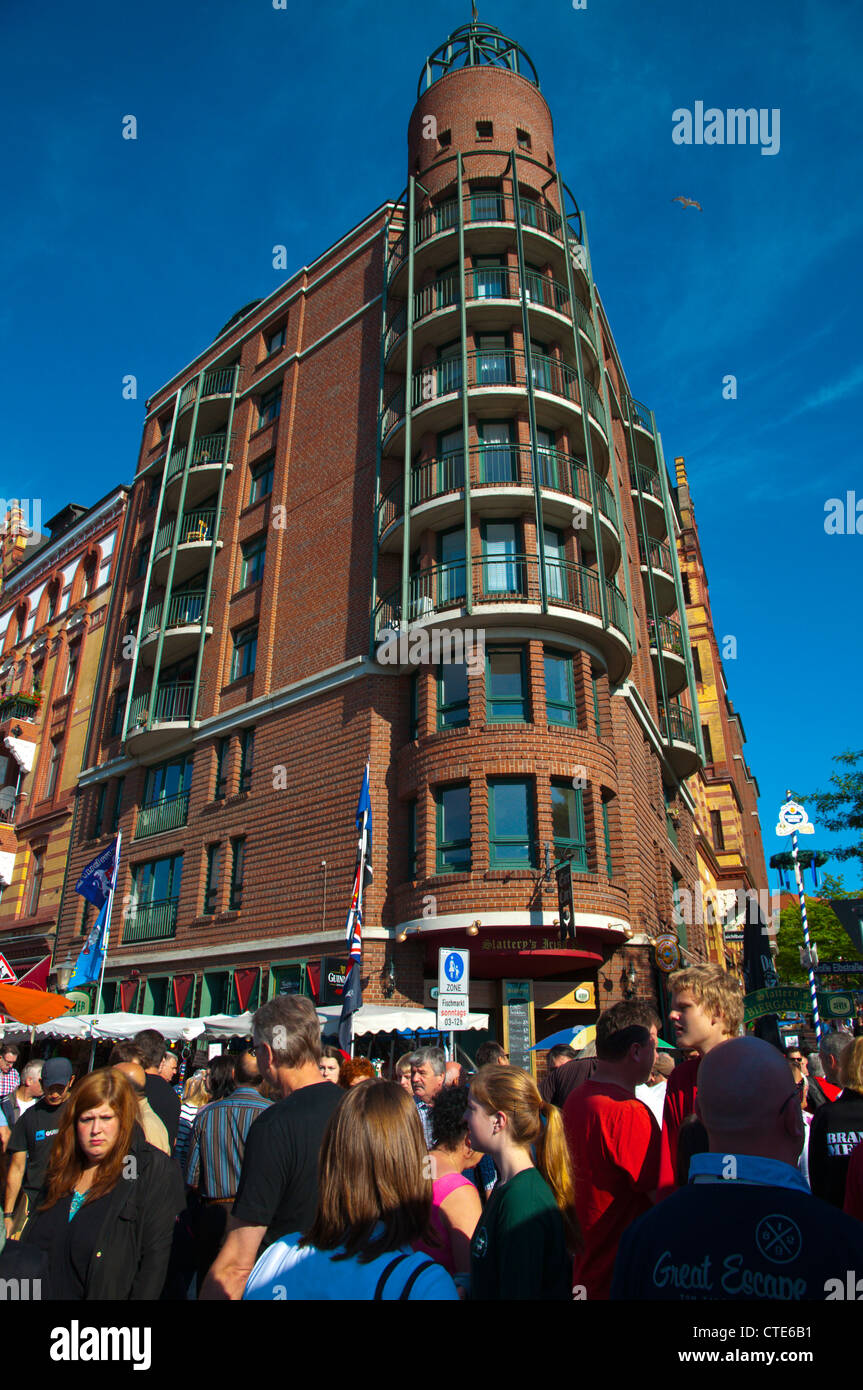 Sankt Pauli Fischmarkt the fish market in St Pauli district Hamburg