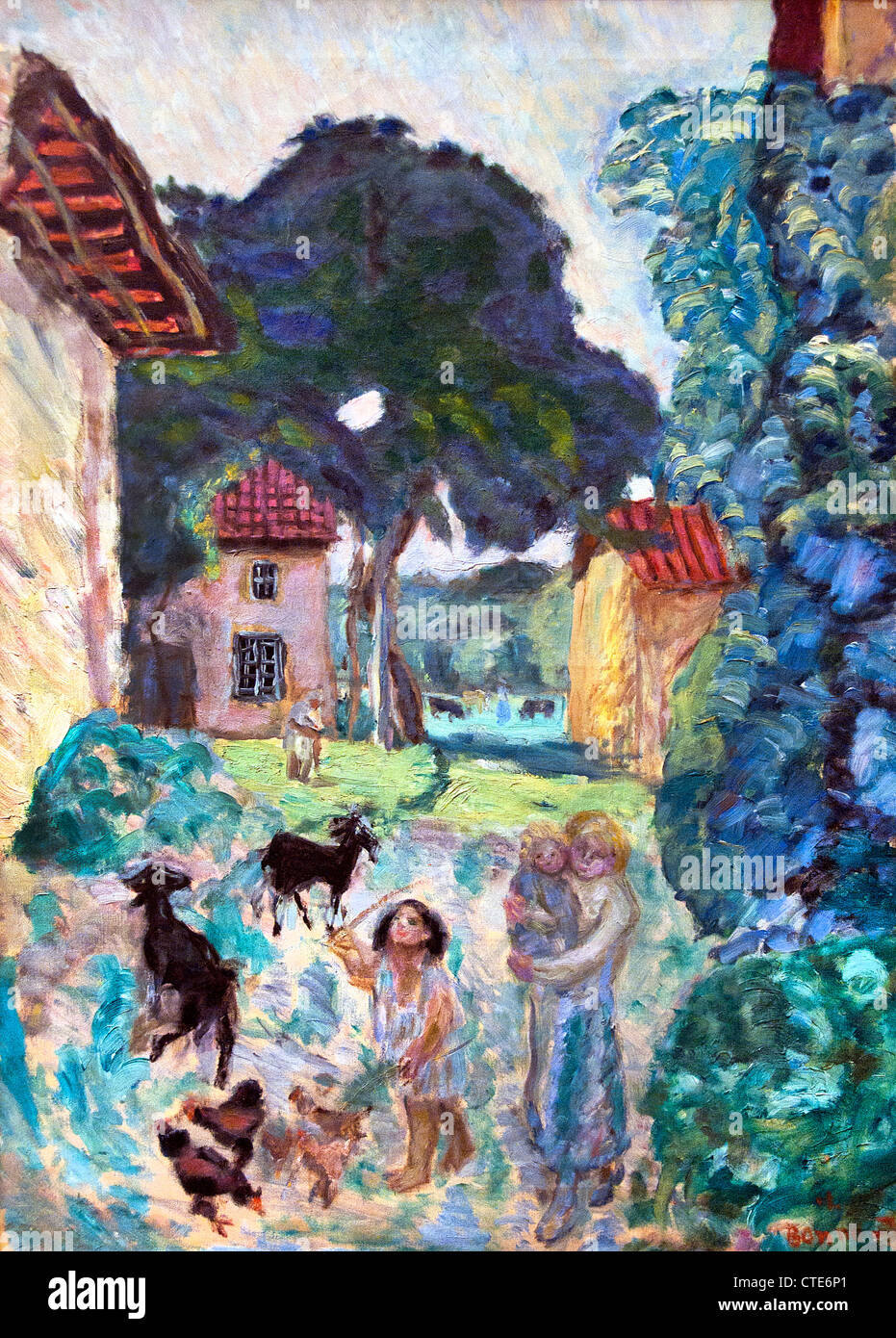 Village Scene Veronnet 1912 Pierre Bonnard 1867 1947 French France Stock Photo