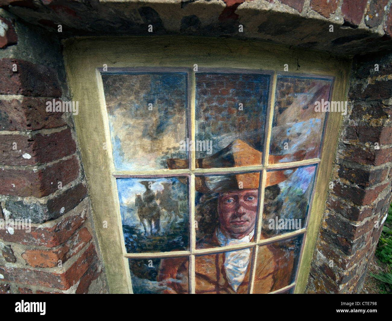 A mural upon the Ashcombe Toll House,near to Kingston,Lewes,East Sussex,England. Stock Photo