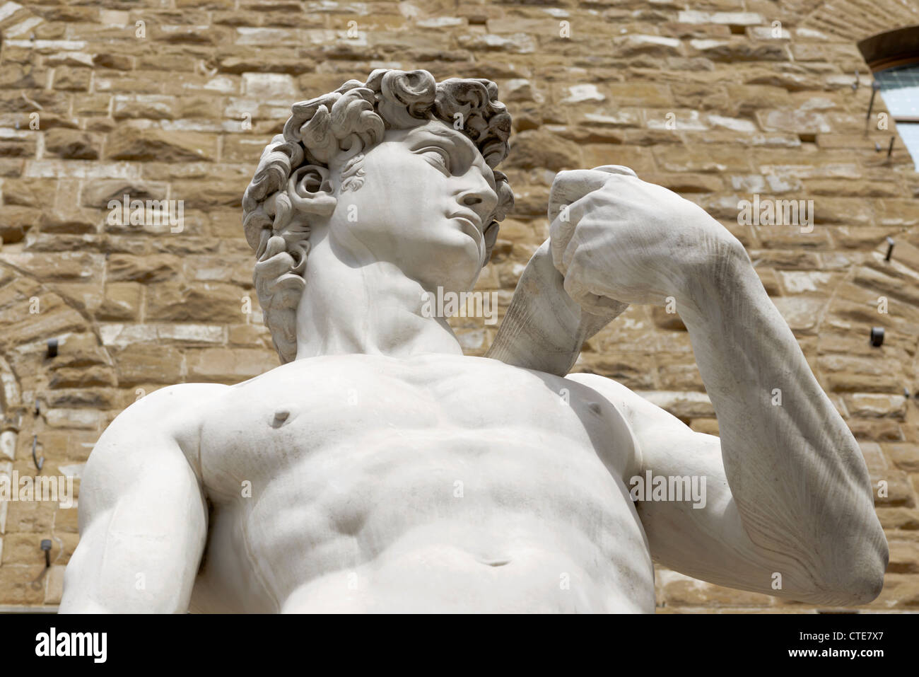 Statue of David outside Palazzo Vecchio,Florence,Italy,Europe Stock