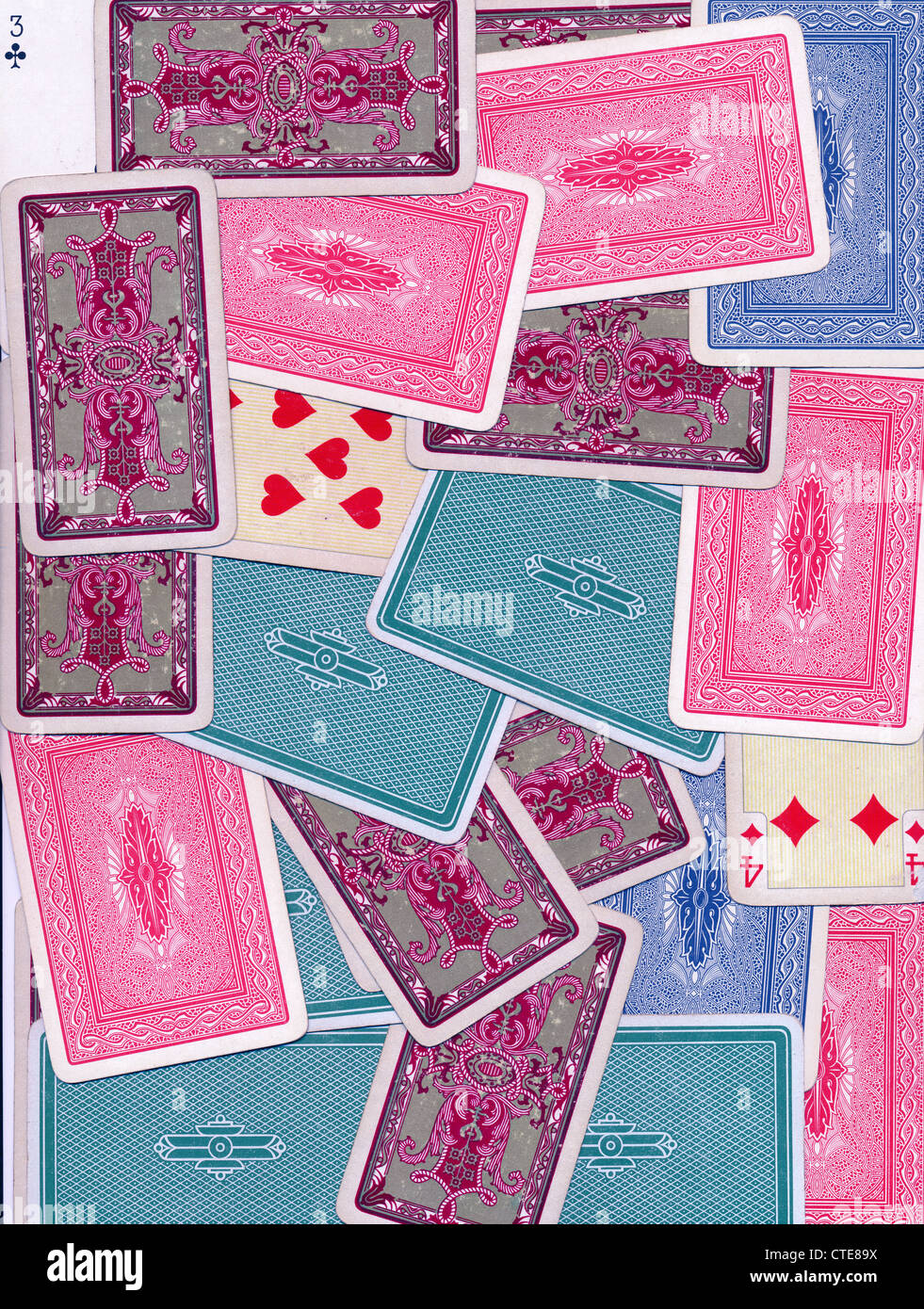 various cards ornamental backs background Stock Photo - Alamy