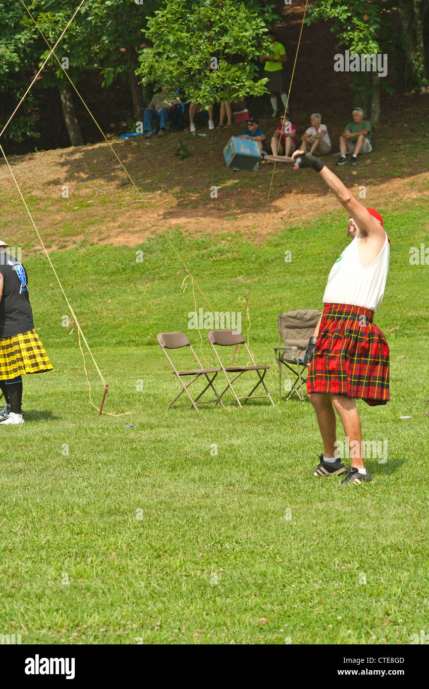 contestant in weight throw event Scottish Highland Festival