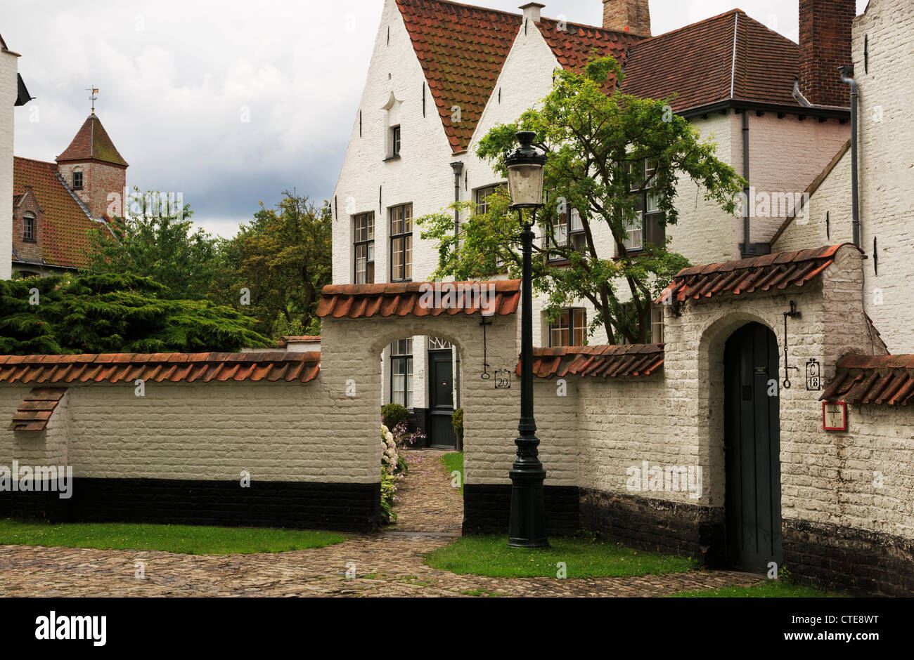 Houses of the Beguinage, Bruges, Belgium Stock Photo Alamy