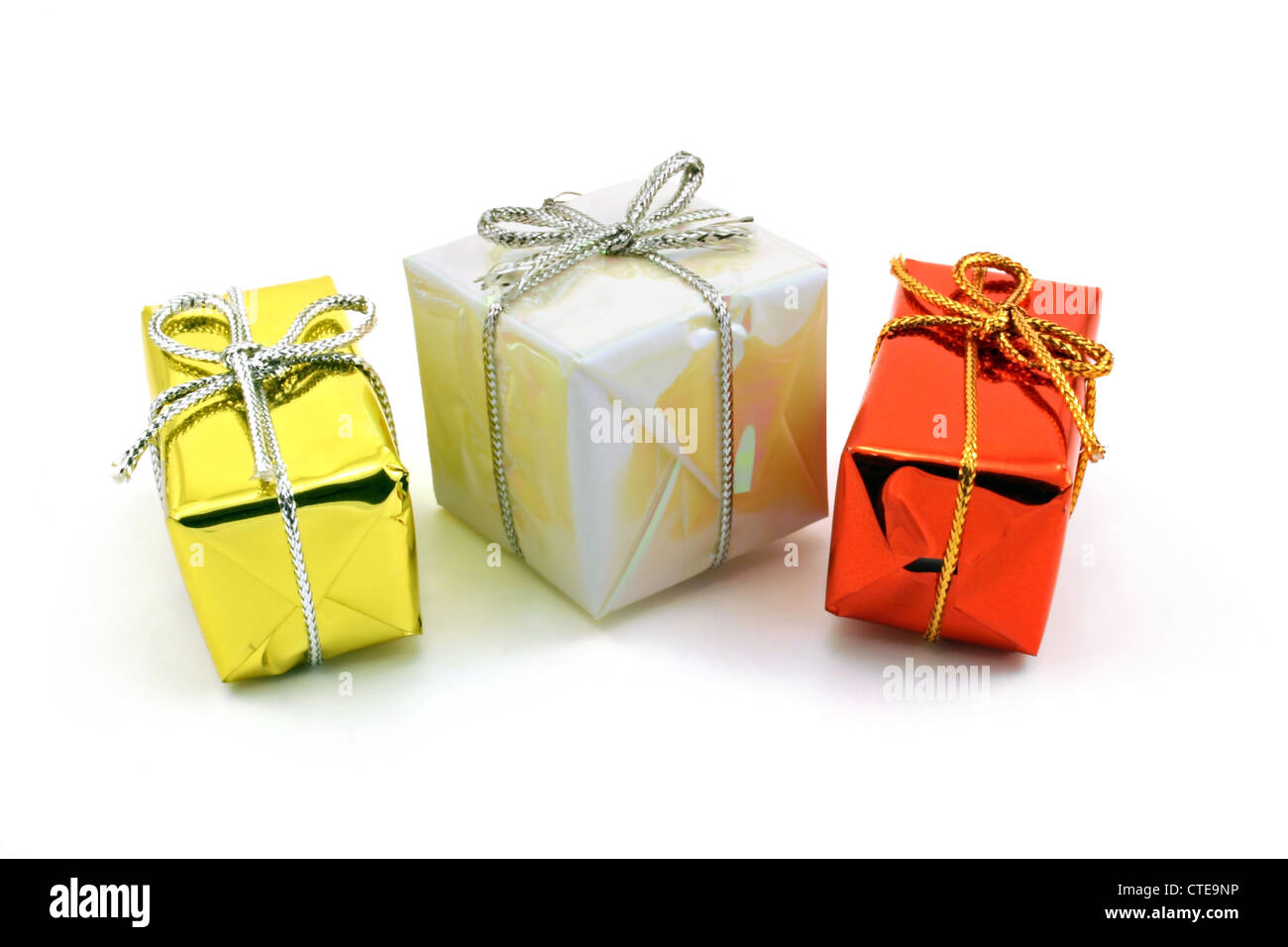 Holiday packages isolated against a white background Stock Photo