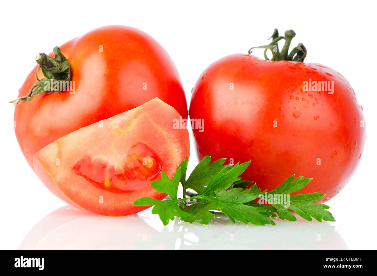 Red tomatoes isolated on white background Stock Photo - Alamy