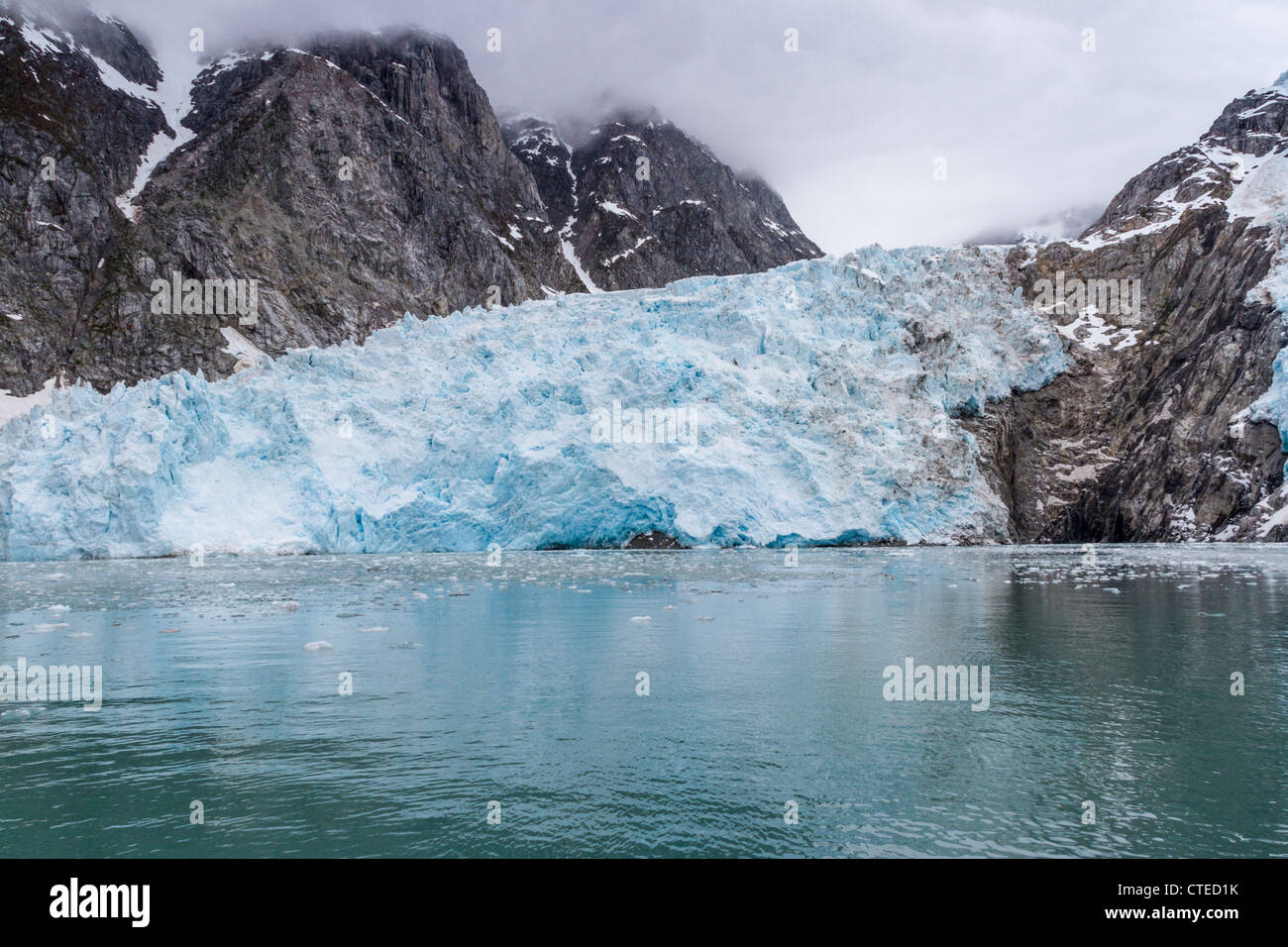 Northwestern Glacier in the Northwestern Fjord of the Kenai Fjords National Park in Alaska. Stock Photo
