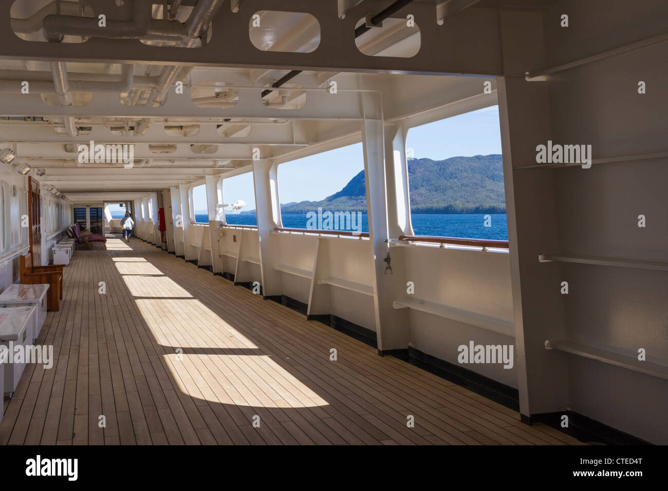 Promenade Deck Of Cruise Ship Volendam On Alaska Inside Passage Tour Stock Photo Alamy