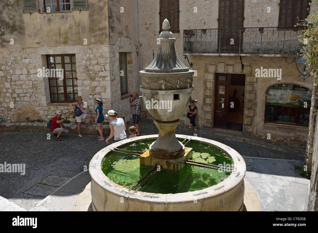 17th century fountain in Place de la Grande Fontaine, Saint-Paul de ...