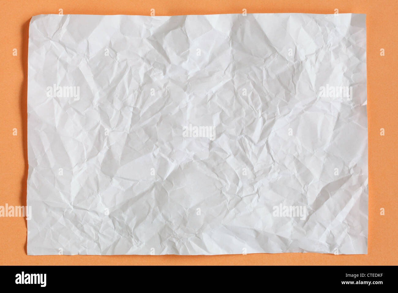 crimp White Paper texture sheet background orange Stock Photo Alamy