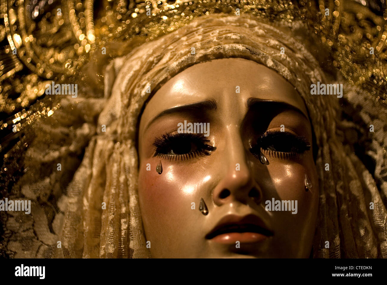 Mother Mary Statue Crying