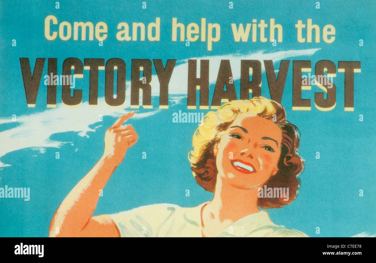Wartime poster in England, UK Stock Photo
