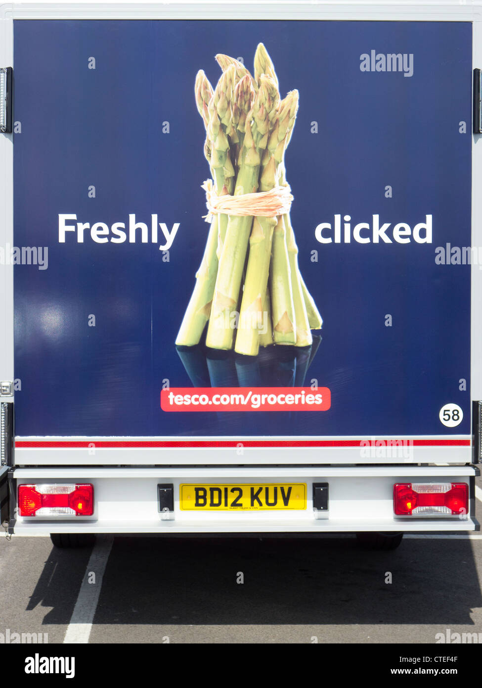 Tesco grocery delivery truck. Stock Photo