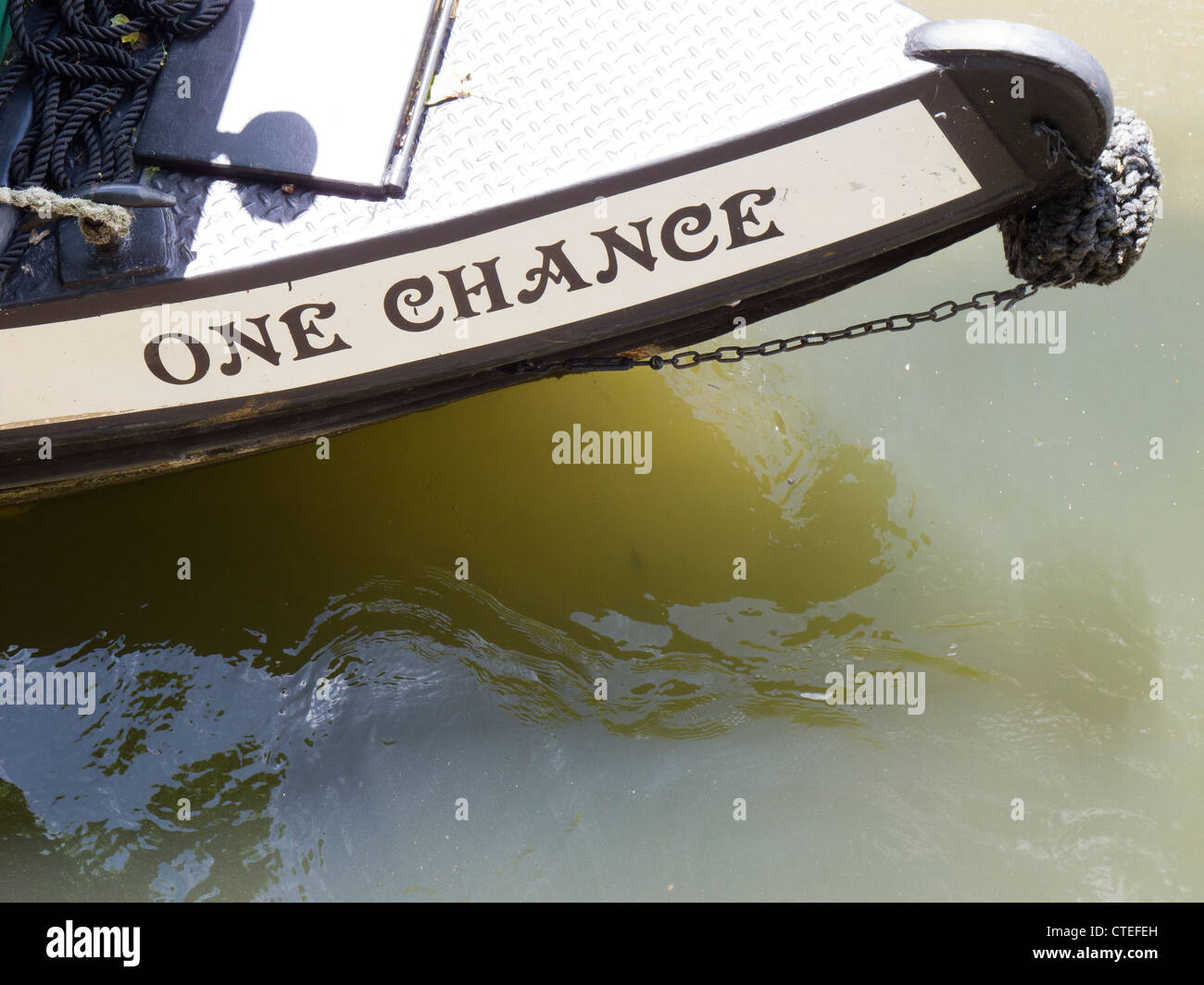 One chance boat named Stock Photo