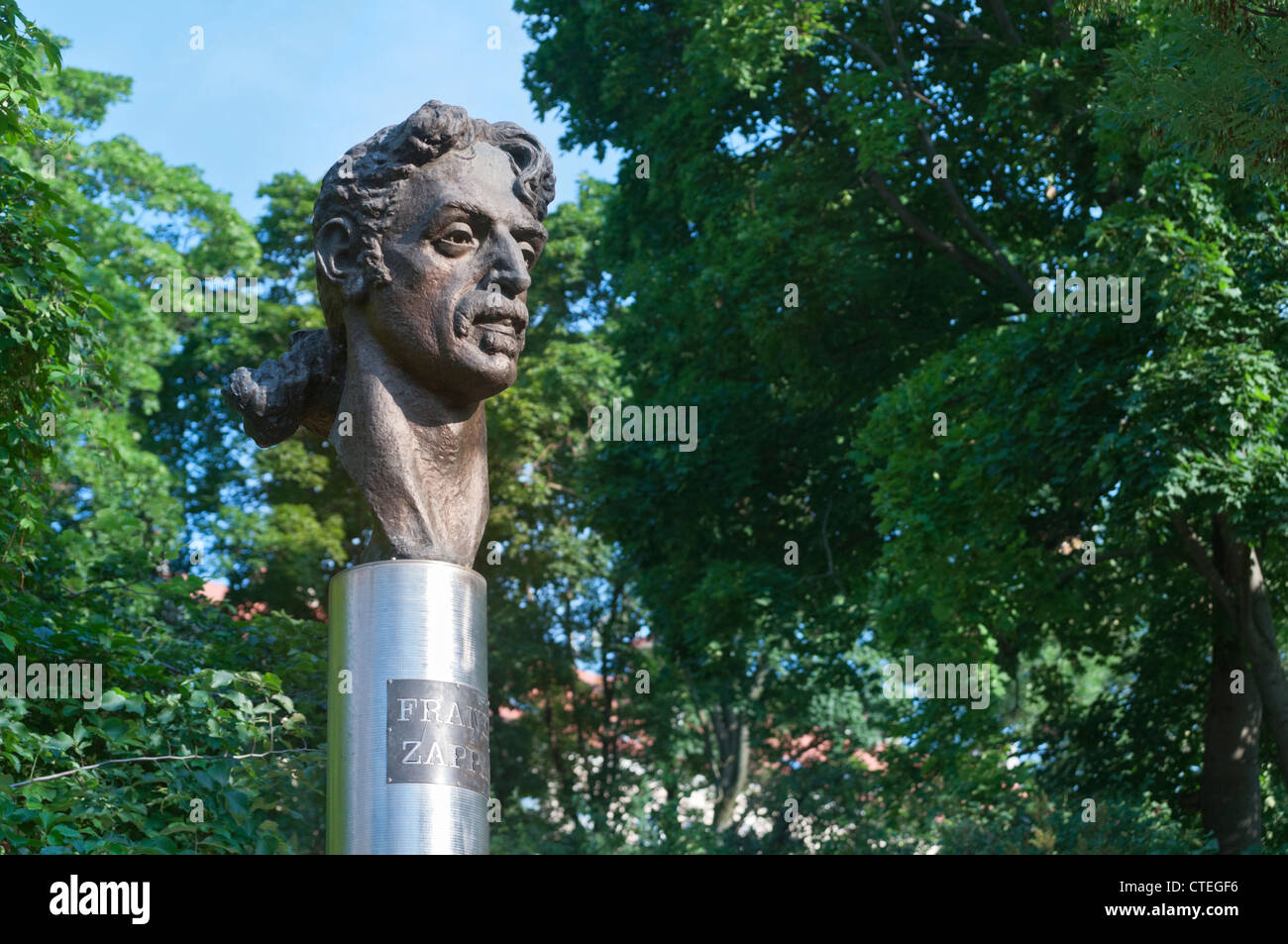 Frank Zappa statue Vilnius Lithuania Stock Photo