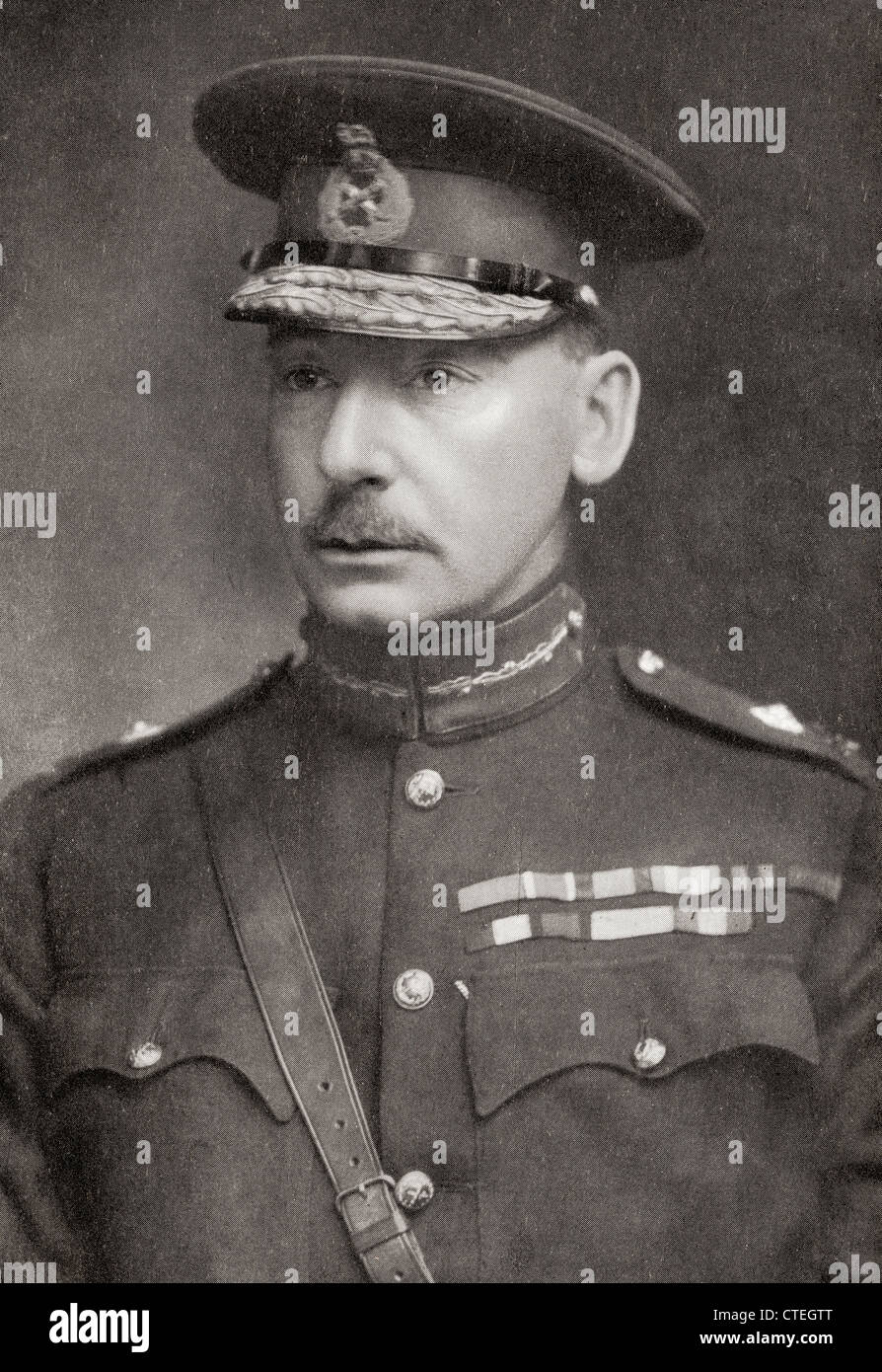 Major General Sir Charles Vere Ferrers Townshend, 1861 –1924. British Indian Army officer. From The Year 1916 Illustrated. Stock Photo