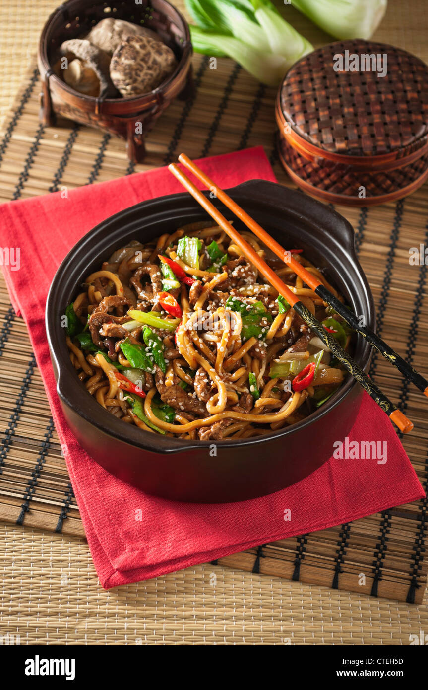 Shanghai beef noodles Chinese food Stock Photo Alamy