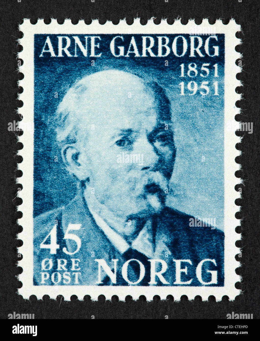 Norwegian postage stamp Stock Photo