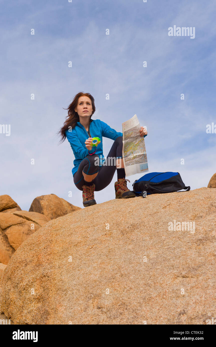 Hiker gps desert hi-res stock photography and images - Alamy