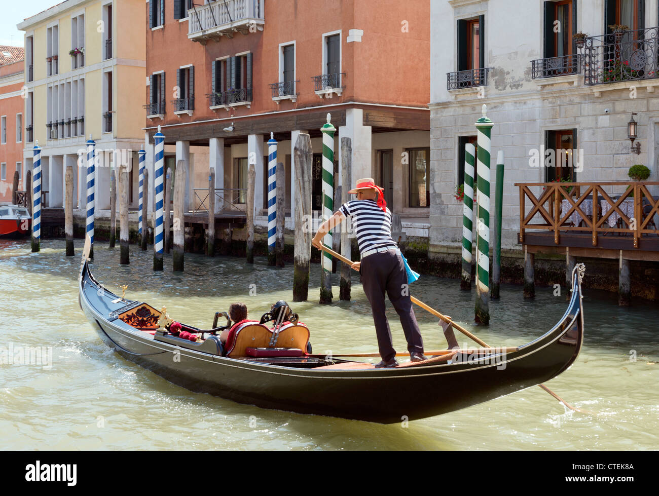 Gondola on the Grand Canal Venice Italy Stock Photo - Alamy