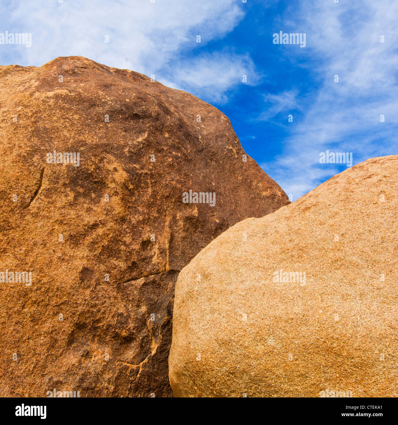USA, California, Joshua Tree National Park, Detail of boulders Stock Photo