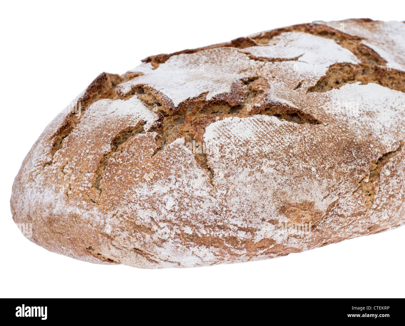 Loaf of bread isolated on white background Stock Photo - Alamy