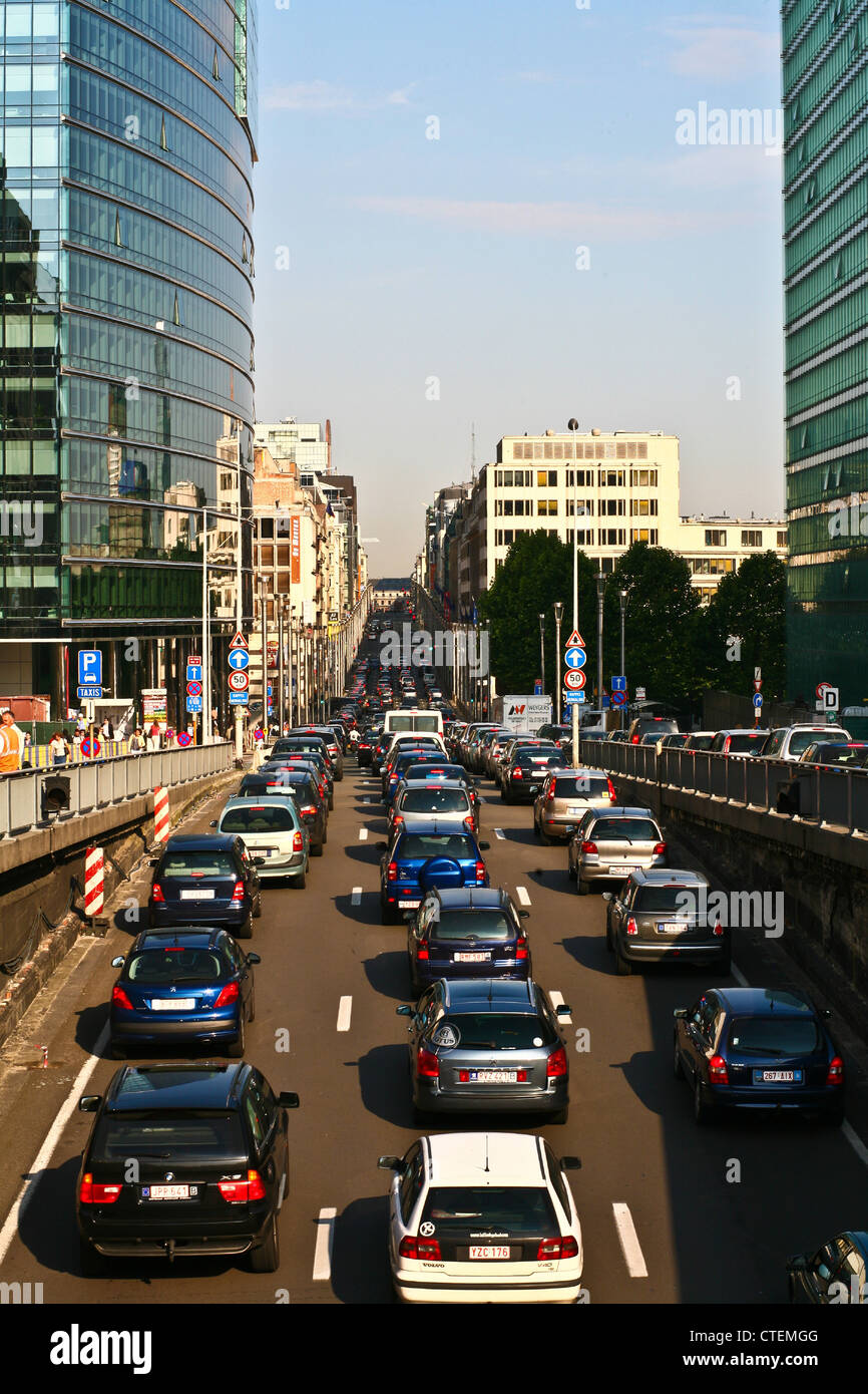 Scenes from Brussels in the Schuman area nearby the EU headquarter
