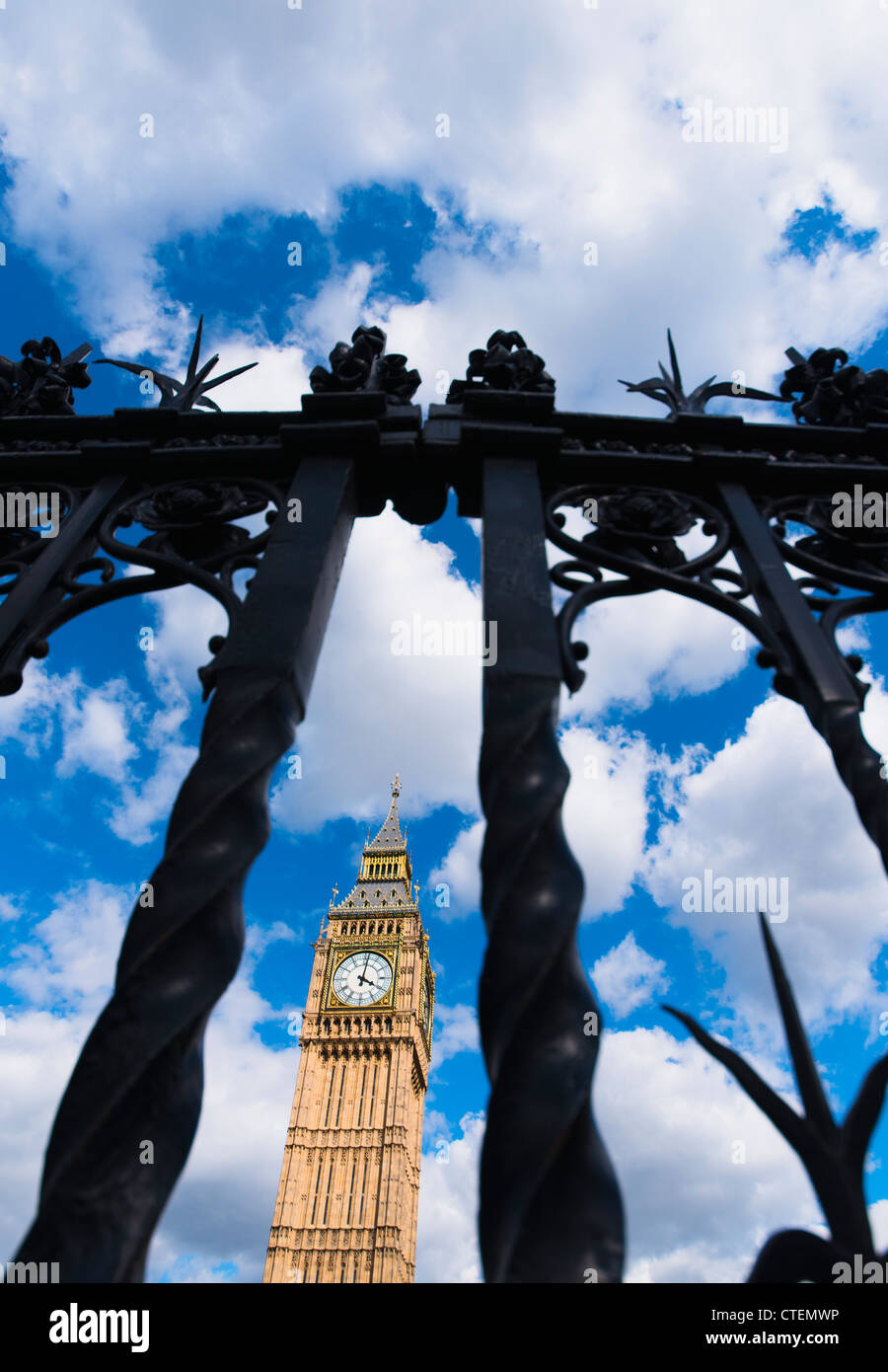 UK, England, London, Parliament gate and Big Ben Stock Photo