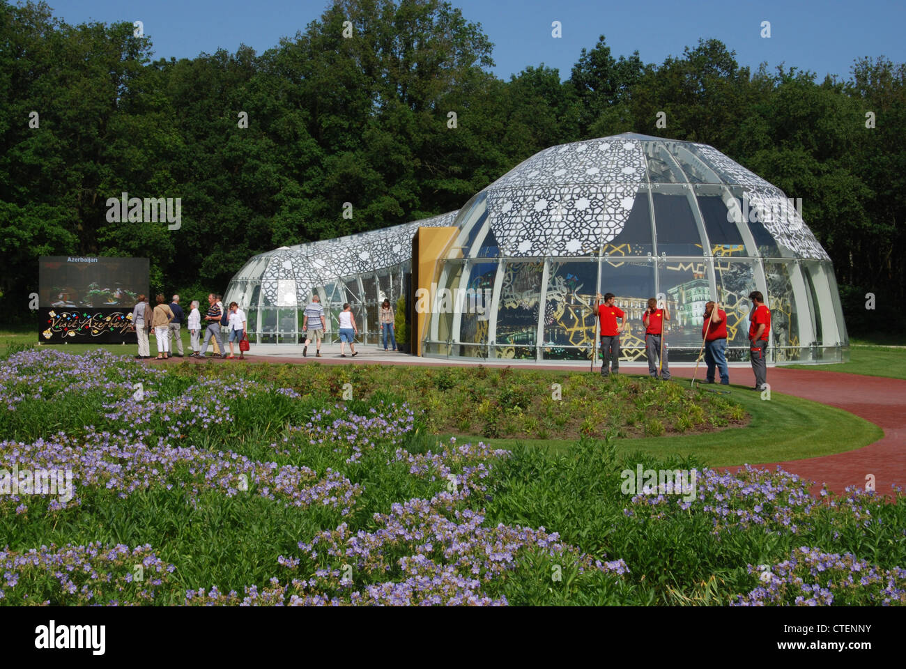 Azerbaijan pavilion at Floriade 2012, world horticultural expo Venlo Netherlands Stock Photo