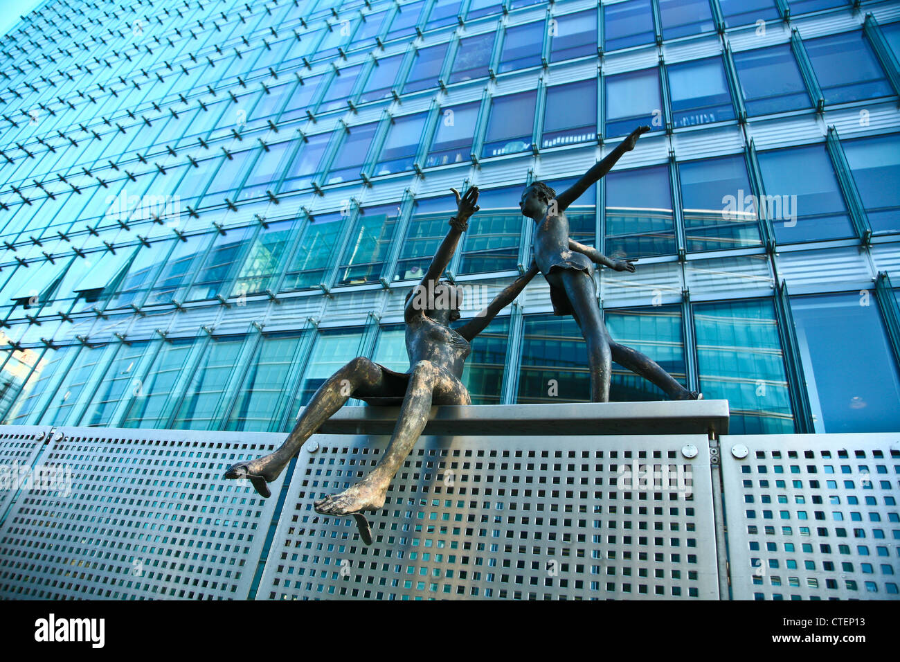 Statue fronting the EU Charlemagne building in Brussels Stock Photo Alamy
