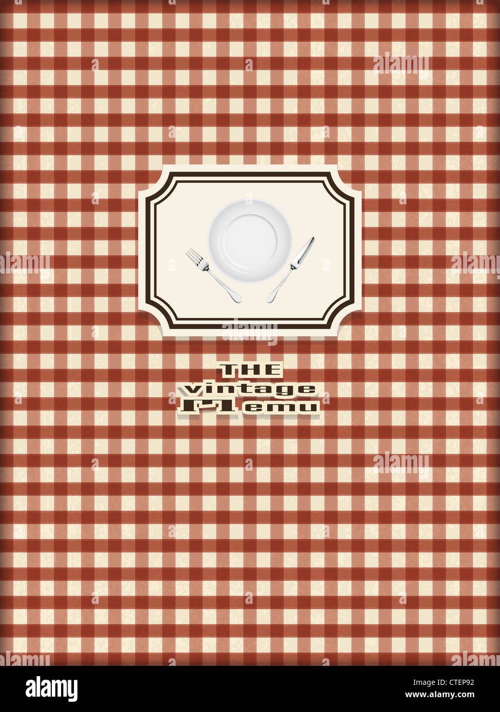 vintage restaurant menu design vintage concept Stock Photo