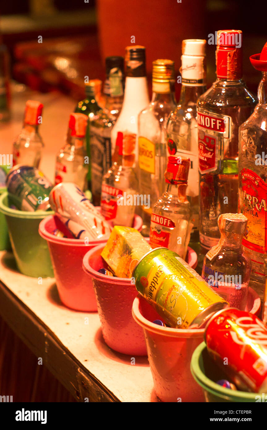 Bucket drinks for sales on Haad Rin beach during full moon party Stock  Photo - Alamy