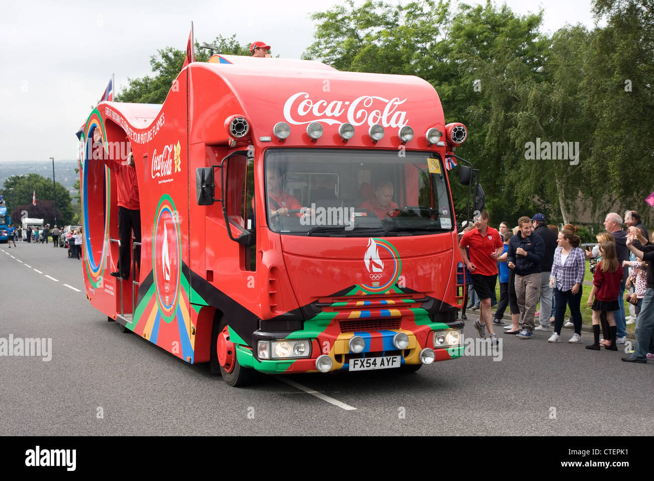 Olympic torch relay Gravesend Road Strood Stock Photo Alamy