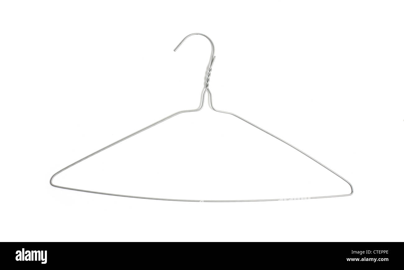 Wire coat hanger Black and White Stock Photos & Images - Alamy