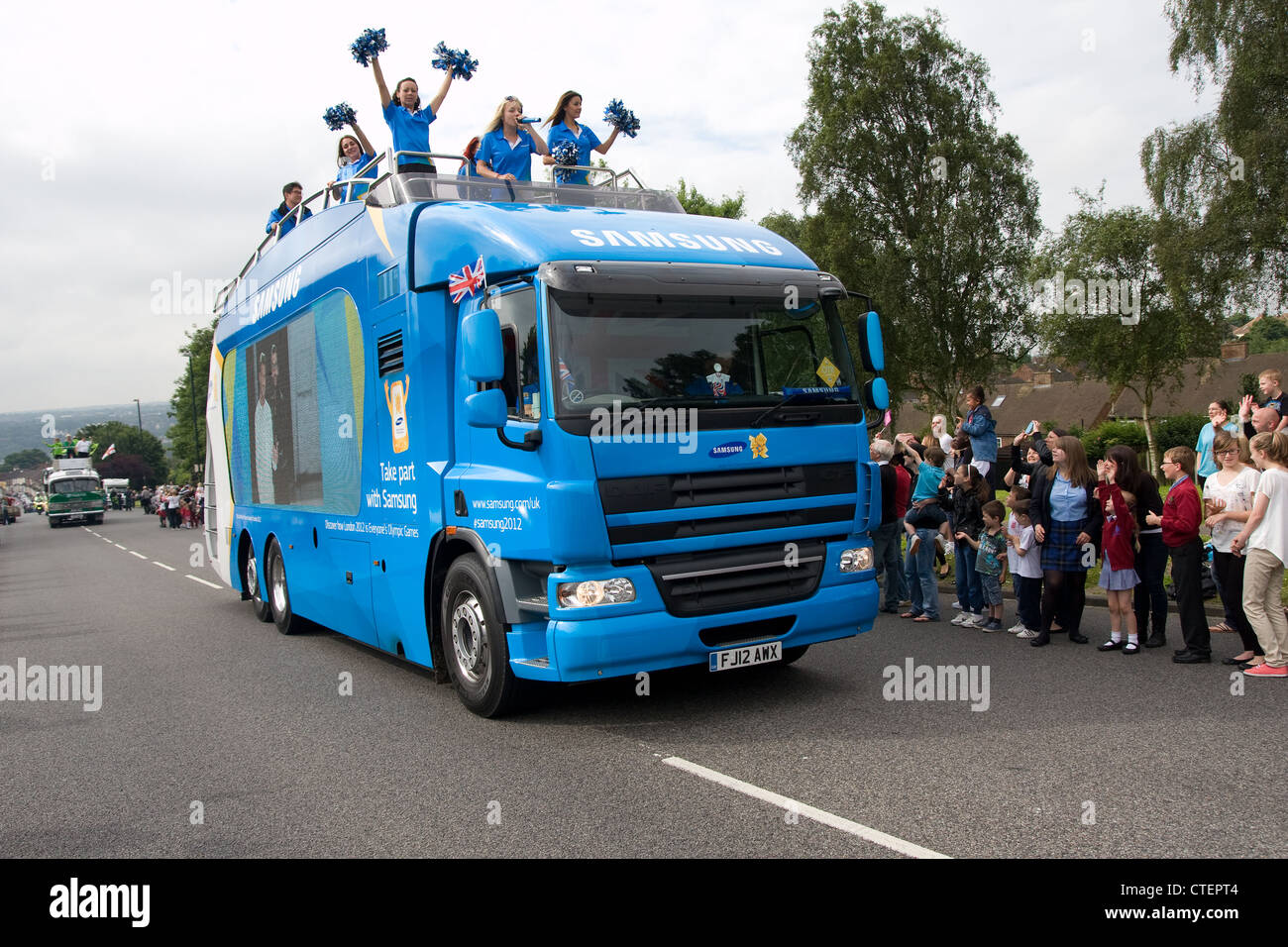 Olympic torch relay Gravesend Road Strood Stock Photo Alamy